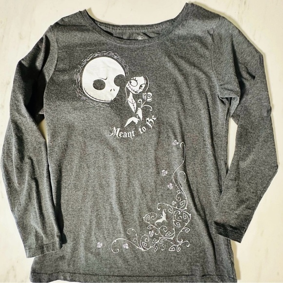 Disney Tops - Nightmare Before Christmas Jack Sally Meant To Be Gray Women's Long Sleeve Shirt